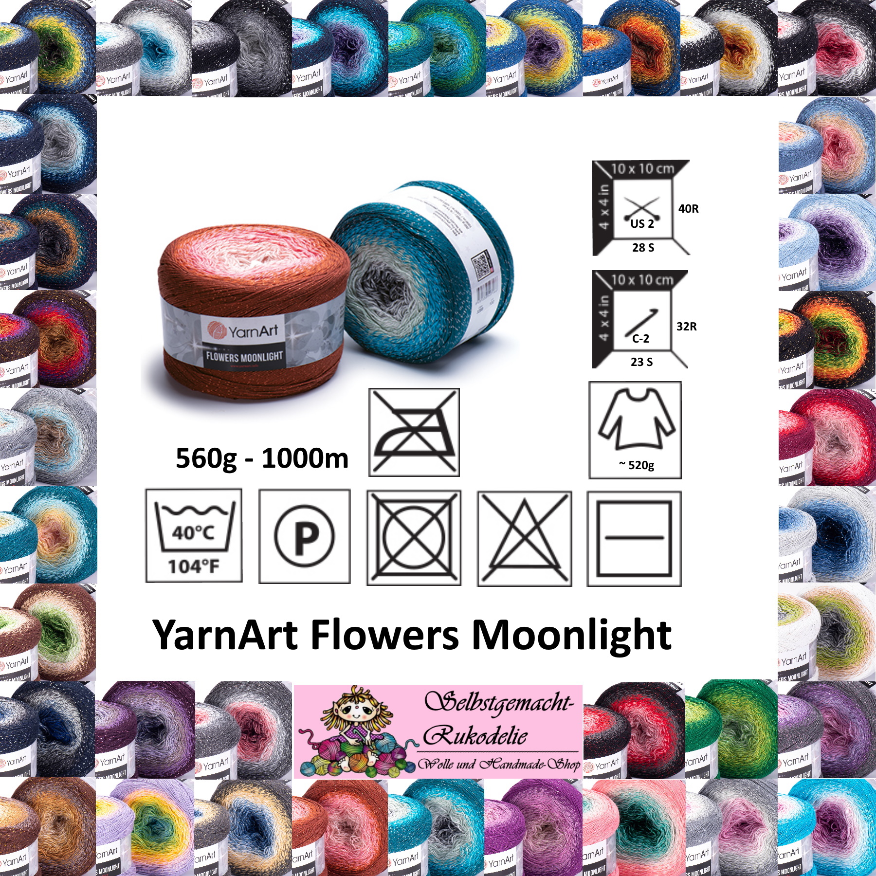 YarnArt Flowers Moonlight Farbkarte